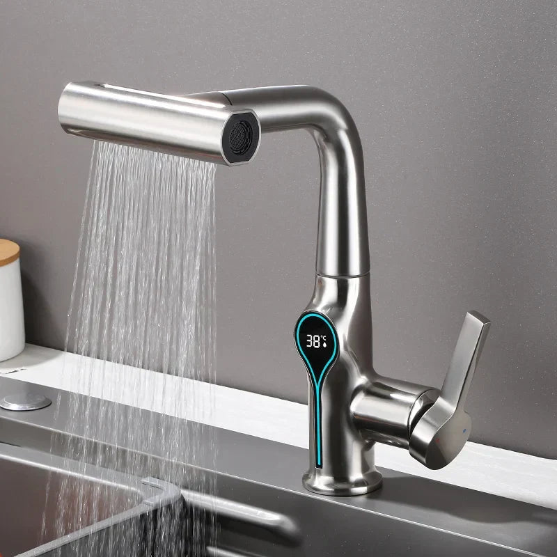 AquaSense Waterfall Basin Mixer