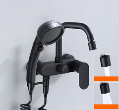 NoirFlow Wall-Mounted Mixer Tap