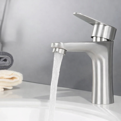 PureSteel Basin Mixer Tap