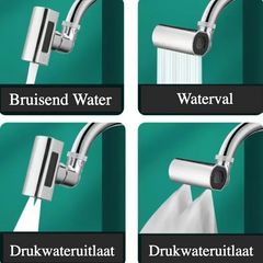 AquaTwist HydroFlow 4-Mode Swivel Kitchen Faucet
