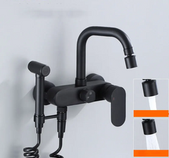 NoirFlow Wall-Mounted Mixer Tap