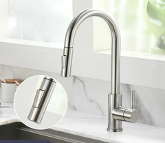 SilverGlide Pull-Out Kitchen Mixer Tap