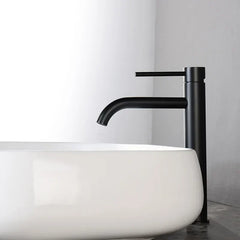 LuxeRose Tall Brushed Rose Gold Basin Mixer Tap
