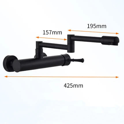 ObsidianFlow Wall Kitchen Tap