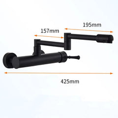 ObsidianFlow Wall Kitchen Tap