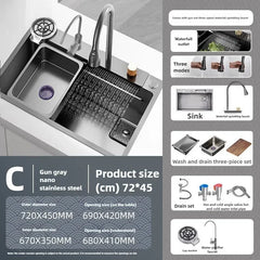TitanFlow Stainless Steel Kitchen Sink Set