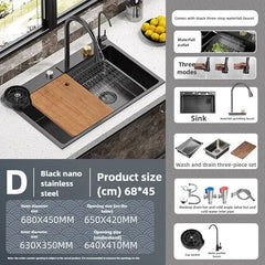 TitanFlow Stainless Steel Kitchen Sink Set