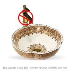 Artevia Hand-Painted Vessel Basin