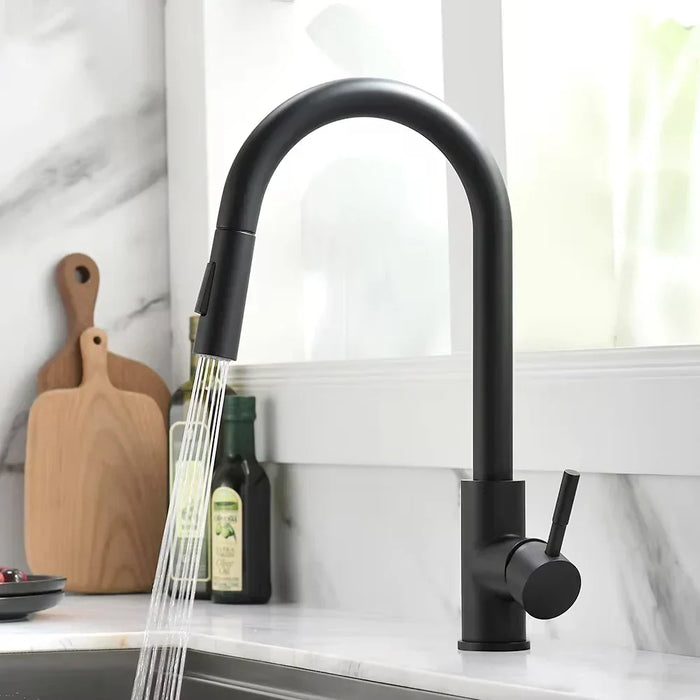 SilverGlide Pull-Out Kitchen Mixer Tap