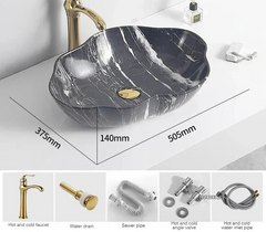 MarbleLuxe Ovalis Vessel Sink