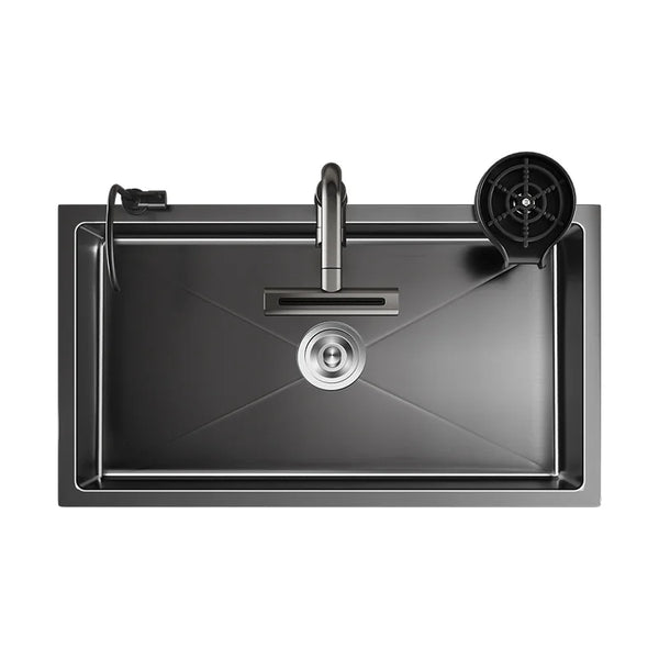 NoirCascade Waterfall Kitchen Sink Set