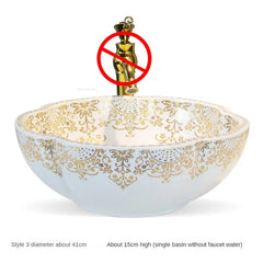 Artevia Hand-Painted Vessel Basin