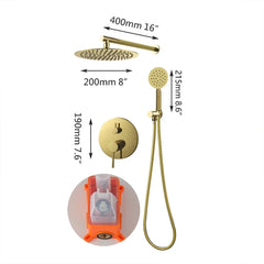 Aurelia Rose 8″ Rainfall Shower System