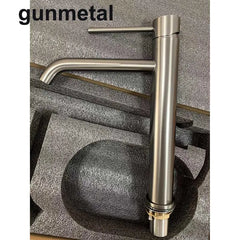 LuxeRose Tall Brushed Rose Gold Basin Mixer Tap