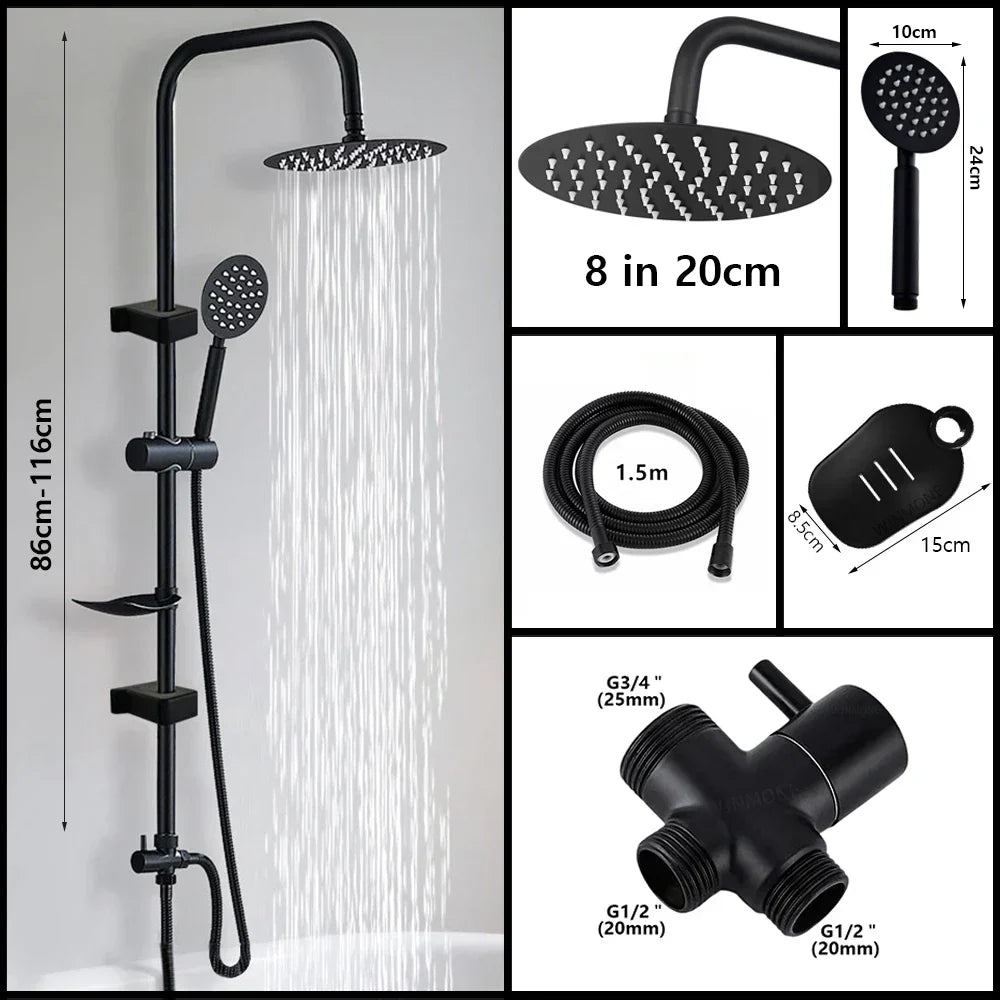 LuxeCascade Rain Shower Set