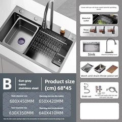 TitanFlow Stainless Steel Kitchen Sink Set
