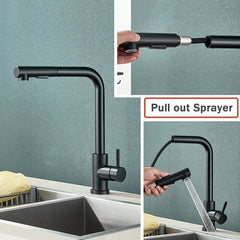 Vantique NoirFlex Pull-Out Kitchen Tap