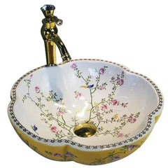 Artevia Hand-Painted Vessel Basin