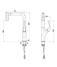 ÉlanSpray Pull-Down Kitchen Mixer Tap