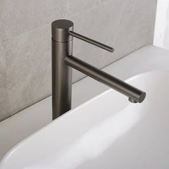 LuxeRose Tall Brushed Rose Gold Basin Mixer Tap