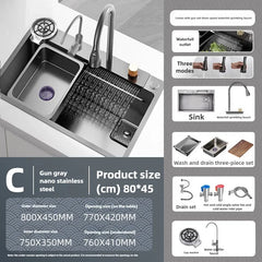 TitanFlow Stainless Steel Kitchen Sink Set