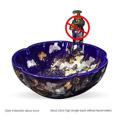 Artevia Hand-Painted Vessel Basin