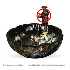 Artevia Hand-Painted Vessel Basin