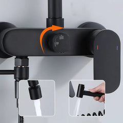 NoirFlow Wall-Mounted Mixer Tap