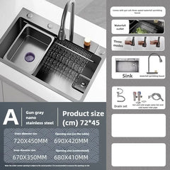 TitanFlow Stainless Steel Kitchen Sink Set