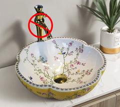 Artevia Hand-Painted Vessel Basin