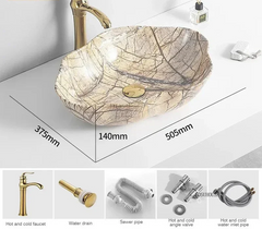 MarbleLuxe Ovalis Vessel Sink