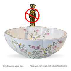 Artevia Hand-Painted Vessel Basin