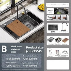 TitanFlow Stainless Steel Kitchen Sink Set