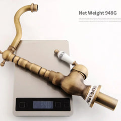 Beaumont Vintage Brass Wall Mixer Tap