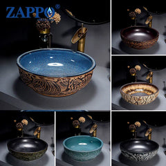 Verona Marble Effect Vessel Sink Set