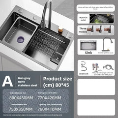 TitanFlow Stainless Steel Kitchen Sink Set