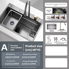 TitanFlow Stainless Steel Kitchen Sink Set