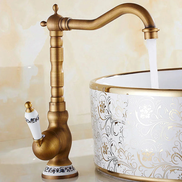 Beaumont Vintage Brass Wall Mixer Tap
