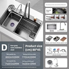 TitanFlow Stainless Steel Kitchen Sink Set