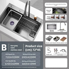 TitanFlow Stainless Steel Kitchen Sink Set