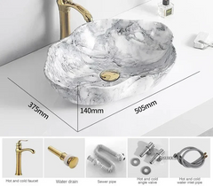 MarbleLuxe Ovalis Vessel Sink