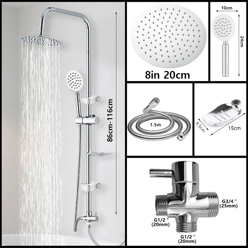 LuxeCascade Rain Shower Set