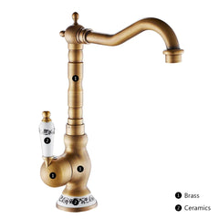 Beaumont Vintage Brass Wall Mixer Tap