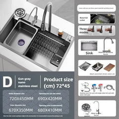 TitanFlow Stainless Steel Kitchen Sink Set