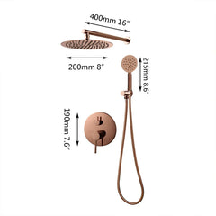 Aurelia Rose 8″ Rainfall Shower System