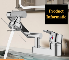 AquaTwist FlexPro Basin Mixer — Silver